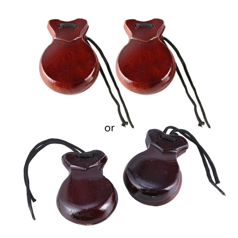 Castanet Flamenco - 2 Stuks Hout Spaanse Castagnetten Flamenco