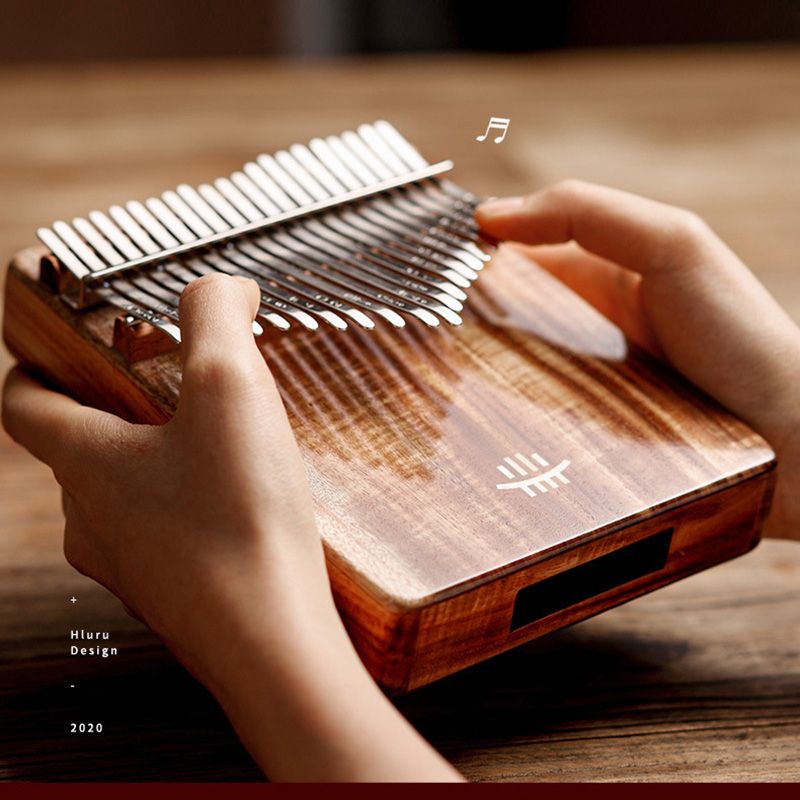 Musical Instrument Piano - Hluru Kalimba 17 Toetsen Met Gat