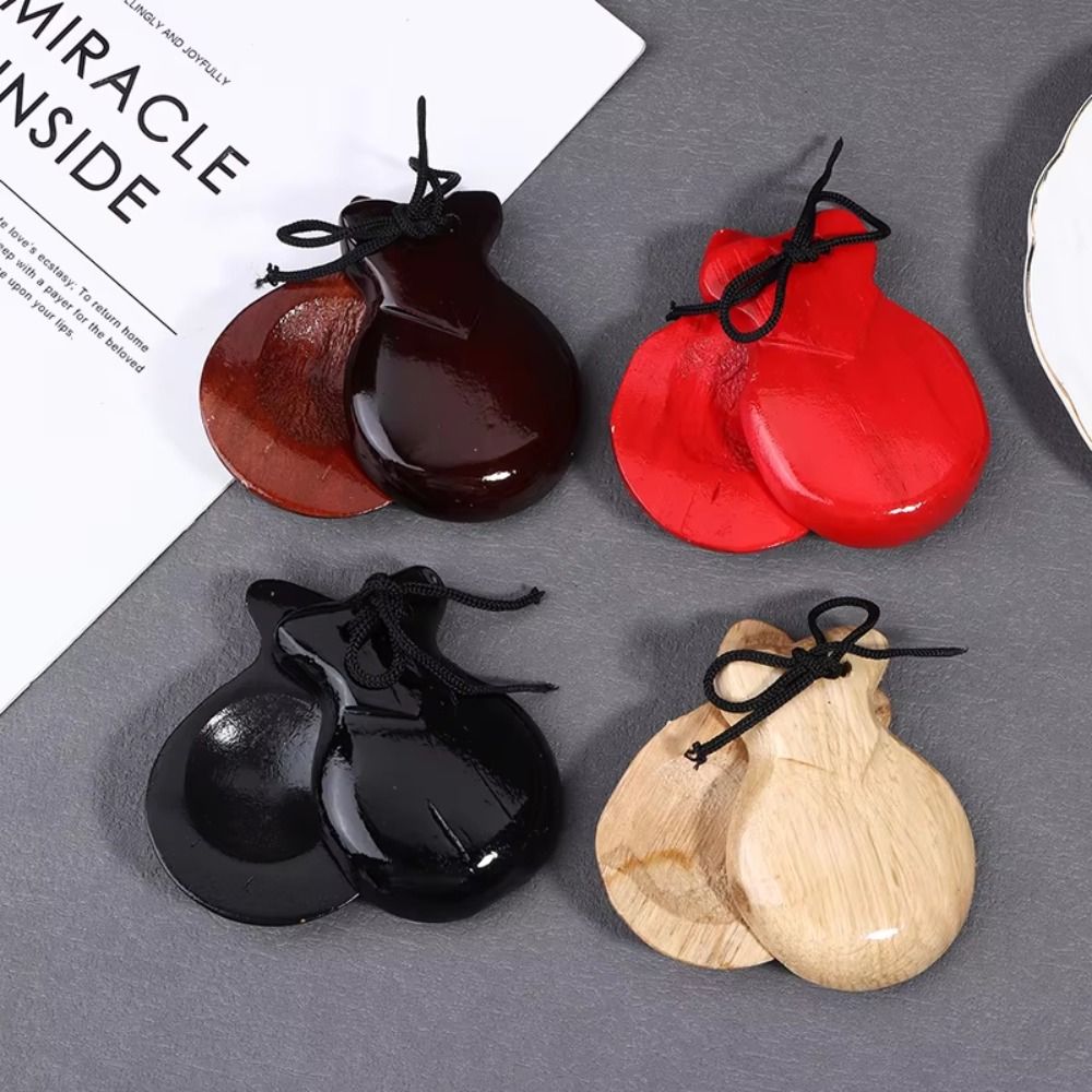 Castanet Flamenco - Orff Percussie Houten Kastanieten Traditioneel Ontwerp