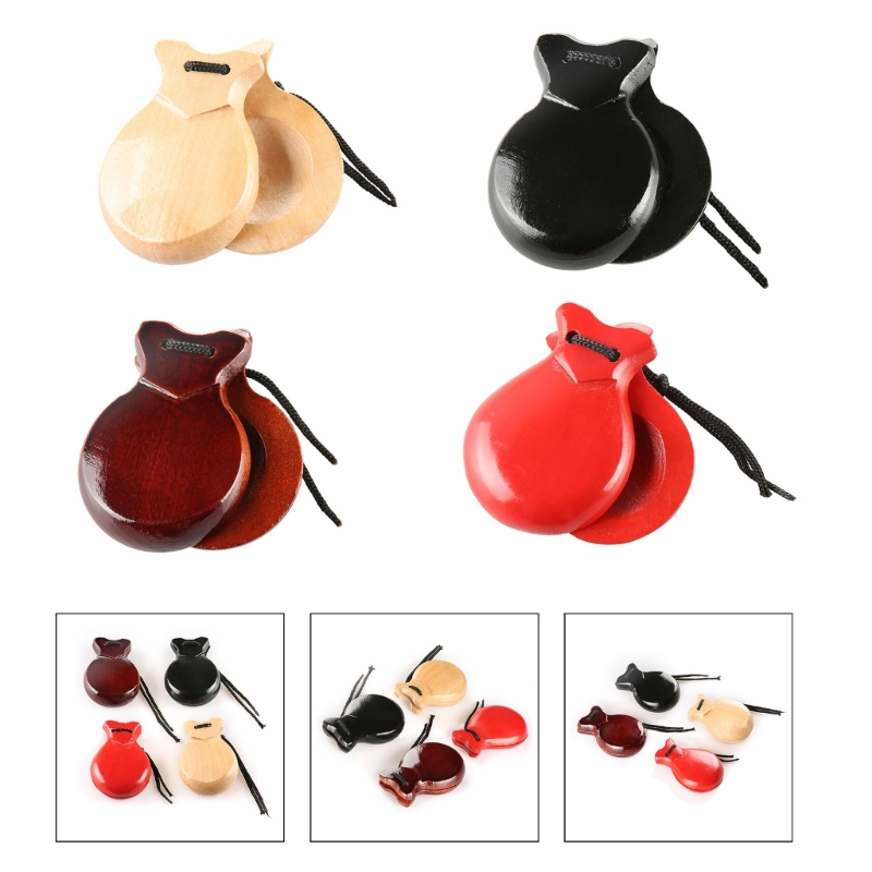 Castanet Flamenco - 2 Stuks Traditionele Castagnet Spaanse Castagnetten