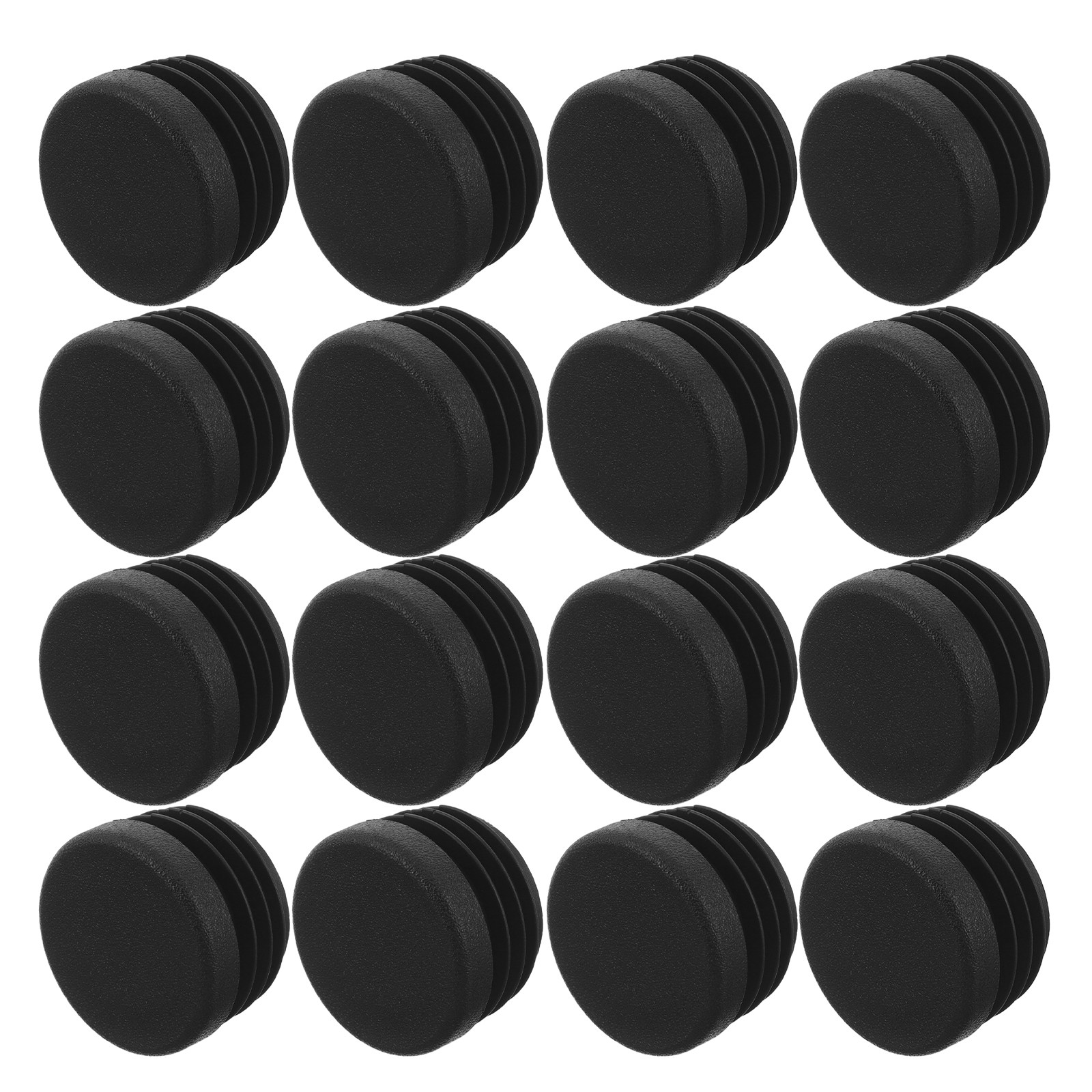 Musical Instrument Ending In A - 16 stuks zwarte ronde plastic buiseindkappen