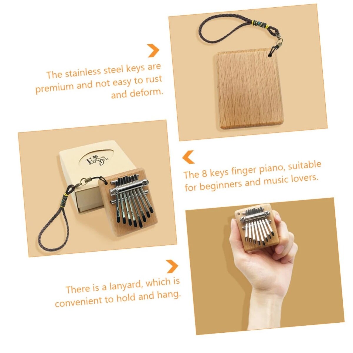 Miwayer Mini Kalimba 8 Toets D - Musical Instrument Piano recensie en prijs