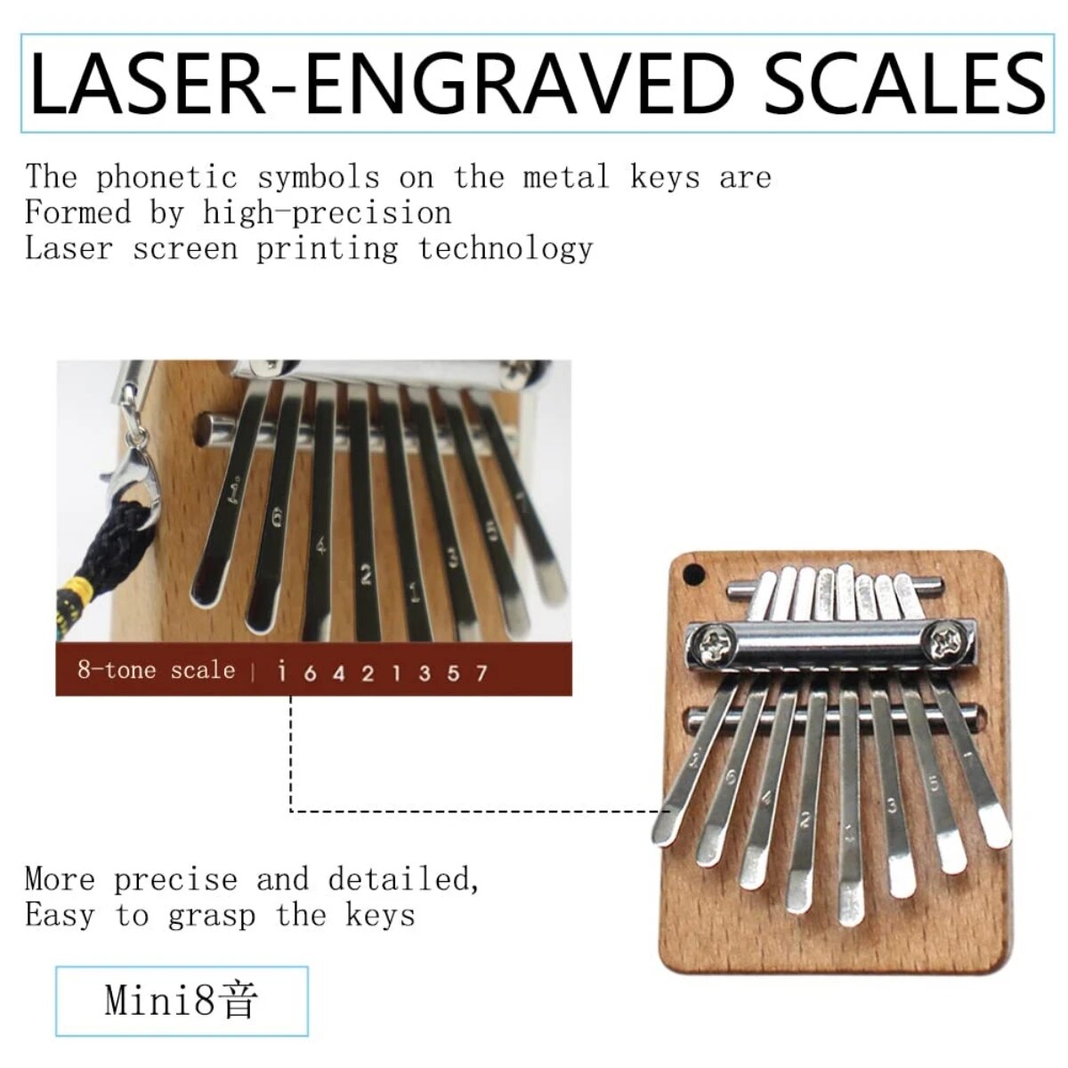 Miwayer Mini Kalimba 8 Toets D - Musical Instrument Piano recensie en prijs